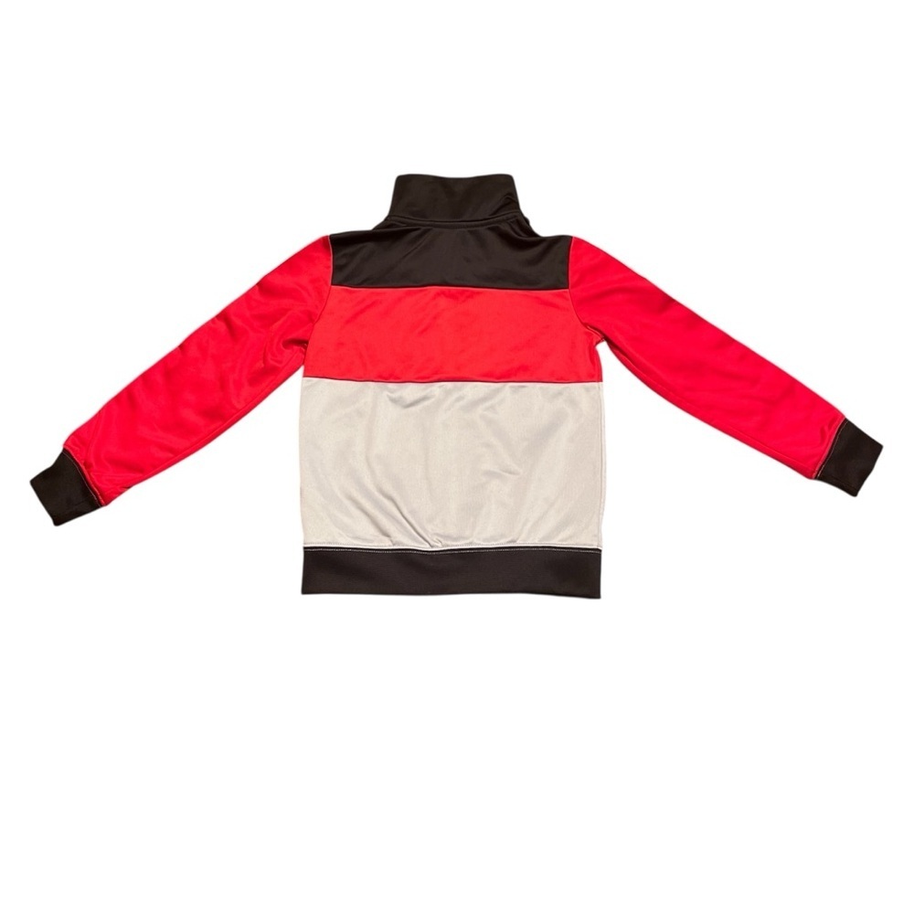 Air Jordan Little Kids Full Zip Track Jacket - Red, Black, & Grey Size 4 (XS) - Picture 6 of 8